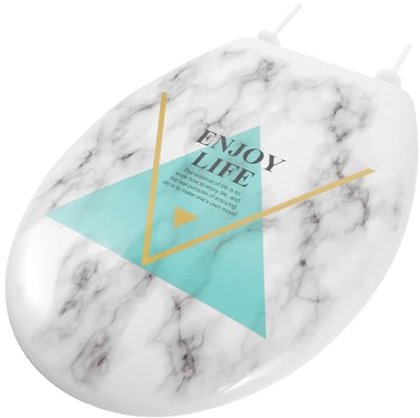 Artibetter Marmor Toilettensitz Für Standardtoiletten Toilettensitz Aus Marmorkunststoff Toilettensitzbezug Für Badezimmer Aus Kunststoff Für Zuhause