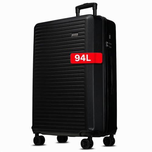 NOWI Koffer XL 94L – großer Hartschalen-Reisekoffer mit Rollen – robuster Trolley, Zahlenschloss, Ultraleicht, Suitcase Luggage rollkoffer groß 23kg