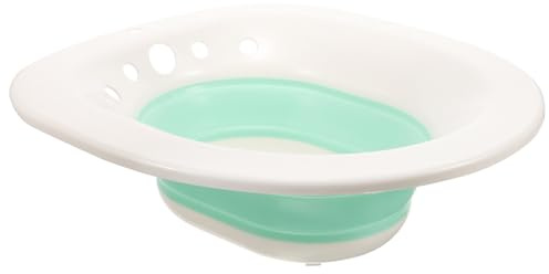 Toddmomy Bidet Pliable De Toilette Blanc Et Vert Pour Soins Post-partum, Bassin Domestique Ergonomique, Nettoyage Bidet Pratique Pour Femmes Enceintes Et Personnes Âgées,