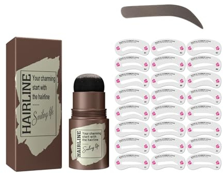 Lot de 24 pochoirs à sourcils réutilisables et imperméables pour un maquillage naturel des sourcils complets - Kit essentiel de mise en forme des sourcils pour un usage quotidien
