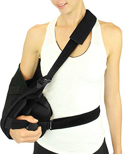 Vive Shoulder Abduction Sling - Immobilizer for Injury Support - pain Relief Arm Pillow for Rotator Cuff, Sublexion, Surgery, Dislocated, Broken Arm - Brace Includes Pocket Strap, Stress Ball, Wedge