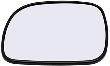 Driver Left Side Mirror Replacement Glass For 1996-2007 Dodge Caravan and Grand Caravan, Chrysler Town & Country, 2000-2003 Voyager and Grand Voyager Flat Heated Mirrors with Backing Plate 4798905AB