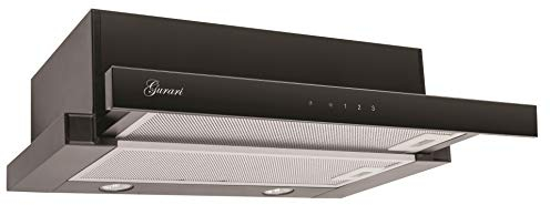 Gurari GCH 117 BL • Campana Extractora Empotrable • 60cm • 1000 m³/h • Iluminación LED • Vidrio Negro • Evacuación y Circulación