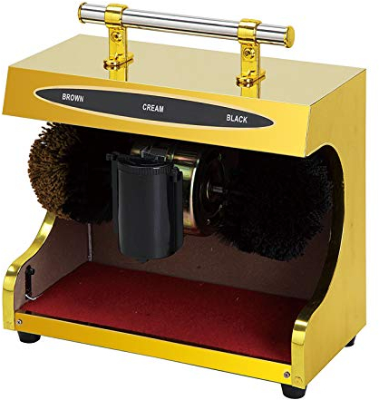 NNHDWS Cireuse De Chaussure Automatique À Induction, Entièrement Peigne Portable Automatiquesmachines Capteur Infrarouge Brosse À Chaussures, (Couleur: Noir, Argent, Or),d'or