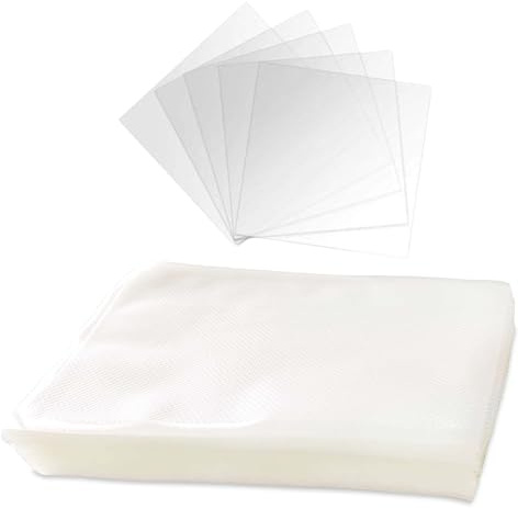 MAQA 100 pz Sacchetti sottovuoto per alimenti groffate,buste sottovuoto alimenti per tutte le macchine sottovuoto 20x30 cm