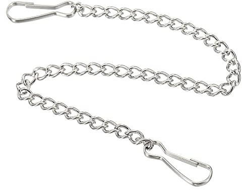 sourcing map Hanging Chain with Snap Clips 9.84 Inch Garden Plant Hangers for Signboard Chalkboard Basket Lantern Wind Chime, Stainless Steel Pack of 4