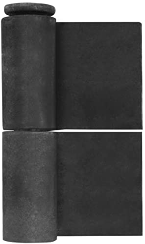 MOUNTAIN_ARK Lot de 4 charnières soudées de 12,7 x 7,5 cm, charnières soudées très résistantes sur drapeau pour porte de remorque, portail en métal, broche amovible, charge de 200 kg