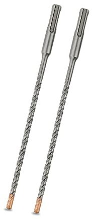 Meccion SDS Plus Hammerbohrer 6mm x 200mm x 2pcs, Professionell Betonbohrer mit 4 Hartmetall Schneiden, Ideal zum Bohren in Stein, Beton, Naturstein, Ziegelmauer