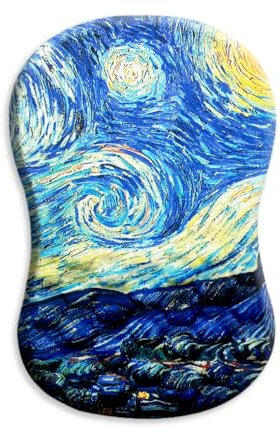 LZJPECES Tapis de souris ergonomique avec levage de massage et support de poignet, tapis de bureau pour soulager la douleur du canal carpien, tapis de souris en mousse à mémoire de forme pour PC
