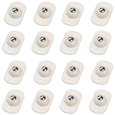16 Piezas Mini Ruedas Giratorias Plástico, Ruedas Giratorias Autoadhesivas, Ruedas de Bolas Pequeñas, Ruedas de Bolas para Muebles, Ruedas Giratorias Autoadhesivas, para Muebles Pequeños
