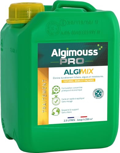 ALGIMIX 2.5 LITRES Traitement toitures, murs, façades Concentré à diluer ALGIMOUSS - 014006