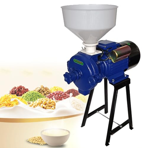 Hydravex Macinacereali Elettrico, Macinacereali Secchi da 1500 W con Imbuto, Macinino Elettrico Commerciale Macinino a Secco, Macinacaffè per Riso, Mais, caffè, Grano, Mulino per Farina
