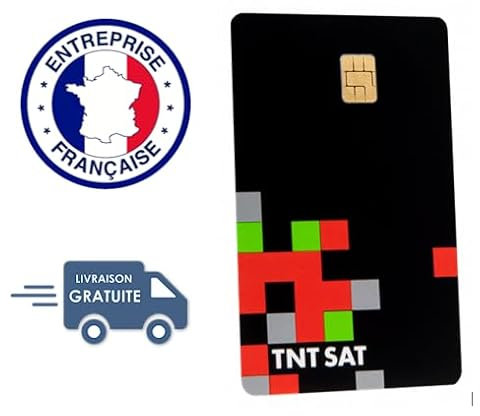 TNTSAT Carte Officielle Neuve - Décodeur Satellite Astra 19.2 - Durée 4 Ans - Garantie 2 Ans