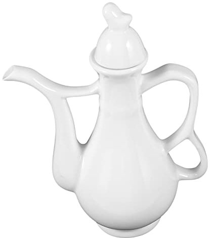 Ciieeo Ceramic Wine Pot 280ml Chinese Style Wine Jug Handle for Home Restaurant Traditional Drinking Serveware