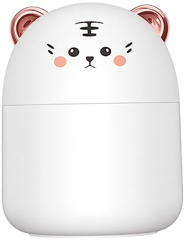 Cabilock Humidificador De Aire Usb Mini De Escritorio, Pequeño Tamaño, Blanco, Nebulización Ajustable, Diseño Decorativo, Para Oficina, Hogar y Coche, Luz Ambiental y Función Silenciosa