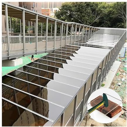 Clear Polycarbonate Plastic Sheet for Pergola Roofing Waterproof Greenhouse Canopy Cover Easy to Cut & Bend Endurance Roofing Panels Customizable Size and Color Durable PC Board (1mm Thickne