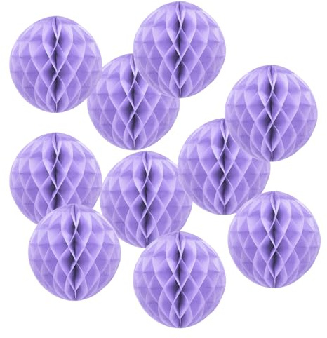 PATIKIL 6 Pompon Di Carta Igienica Fiori A Palla, 10 Pezzi Decorazione Appesa A Palla Di Fiori Di Carta Per Compleanno Matrimonio Casa Sfondi Decorativi, Purple