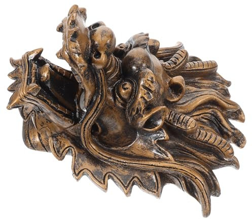 Sosoport Gartenbrunnen Drachenkopf Wasserwand Wandbrunnen Außen Brunnen Ornament Zierbrunnen Gartendekoration Kupferfarbend Mit Wasserstrahl Für Innenhof Gartenmauern
