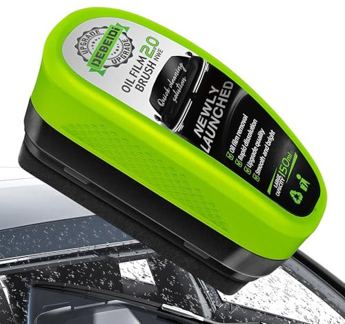 Flintronic Automotive Oil Film Cleaning Brush, 150 ML Nettoyant pour Vitres de Voiture, Brosse Nettoyage Pare Brise pour Plus De Clarté Et De Visibilité, Pour Pare-brise, Rétroviseurs