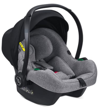 Avionaut Cosmo Smart – Siège auto bébé i-Size 0–13 kg, sécurité et confort à petit prix, ISOFIX ou ceinture (Grey)
