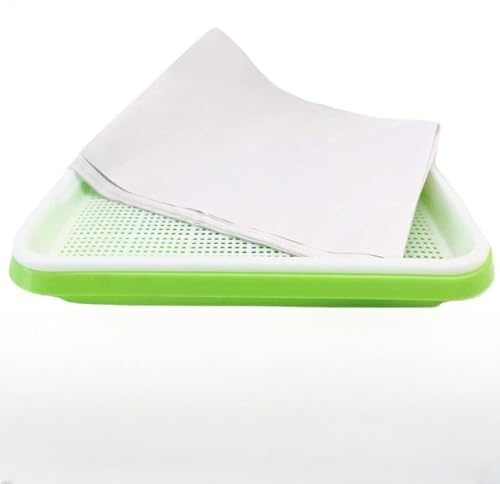 Benutzerfreundliches Microgreens Anzuchtset mit Tablett und mehreren Papieren zum Keimen