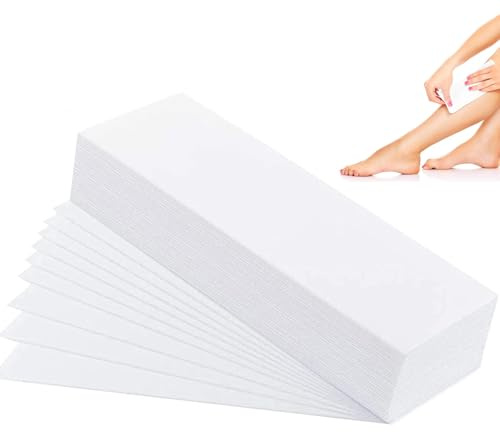 Vliesstreifen für Warmwachs und Zuckerpaste [500 Stück] hautschonende & reißfeste Enthaarungsstreifen aus Vlies für jede Art von Depilation auf Bein, Brust, Rücken, Intimbereich & Gesicht