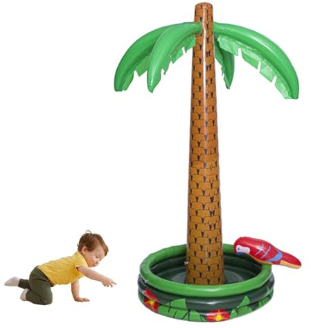 Aufblasbare Palme – -Poolspielzeug, Tropische Party-Dekoration | Übergroßer Aufblasbarer Getränkehalter, Hawaii-Kühler Mit Palmblättern, Kühleimer Für Picknicks Im Freien, Gartenpartys Am P
