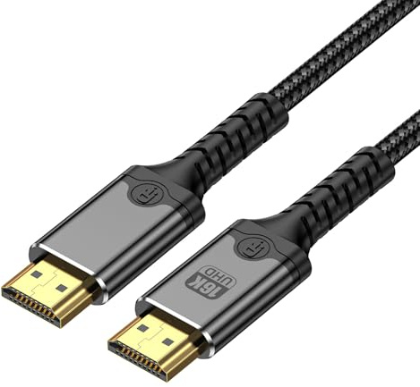 Cable HDMI 2.2 de 16 K, 96 Gbit/s Ultra High Speed ​​16K @60Hz 8K @240Hz 4K @480Hz, para PS5 // TV/Gaming PC/Monitor/Proyector (2M)