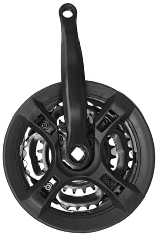 Durlo Reemplazo de bielas de bicicleta, bielas de acero con alto contenido de carbono, bielas de 24, 34 y 42 dientes para bicicleta de montaña y carretera de velocidad variable.