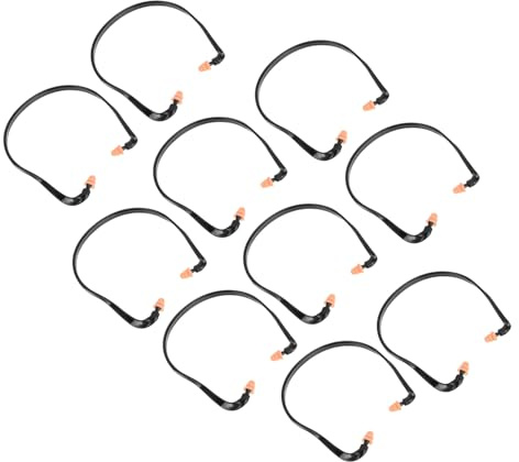 Homoyoyo Silicone Noise Canceling Earplugs Banded Design 10pcs Comfortable Reusable Ear Protection for Sleeping, Shooting and Travel, Multipurpose Hearing Safety Ear Buds with Neck Cord