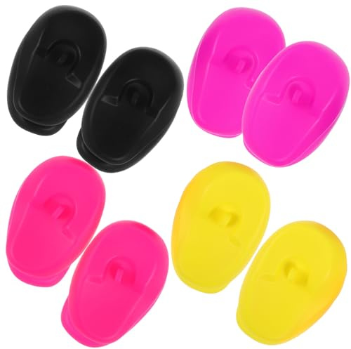 PAMINGONO 4pairs Silicone Ear Muffs for Hair Dyeing Protect Ears from Water and Heat Use in Salon Home Hair Care Routine