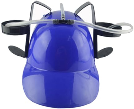 Drinking Hat | Drinking Helmets for Beer - Drinker Favor Hat, Straw for Beer Soda Cola Beverage, Party Fun Beverage Gadgets, Pink Yellow Red Blue