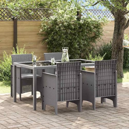 Owoxanthellate 4er Set Gartenstühle Hellgrau 53x49x85 cm aus wetterfestem Polypropylen Modernes Design Klappstuhl Balkonstuhl Terrassenstuhl stabil bis 440 kg für Garten Balkon Terrasse