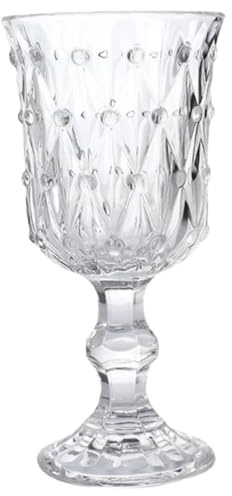 Abaodam Calici da Vino in Vetro Spesso Design Unico, Facili da Pulire e Conservare, Bicchieri Eleganti per Vino Rosso e Cocktail, per Casa e Feste