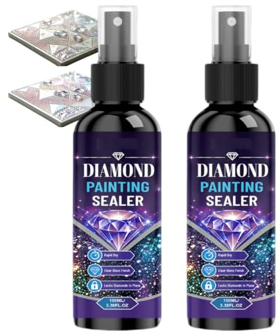 2027 ny 100 ml snabbtorr diamantmålningstätning, multifunktionell antidrop diamantmålningstätning, permanent hållning glansig finish försegling, anti- klar skyddsbeläggning (2 stycken)
