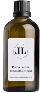 Pear and Freesia Reed Diffuser Refill Oil Strong Scented 100ml Glass bottle