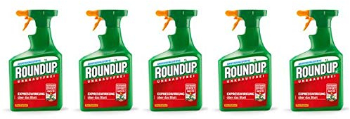 ROUNDUP AC Unkrautfrei Sprühflasche 5 l - Unkrautvernichter schnelle & effektive Wirkung in Beeten oder Gartenwegen