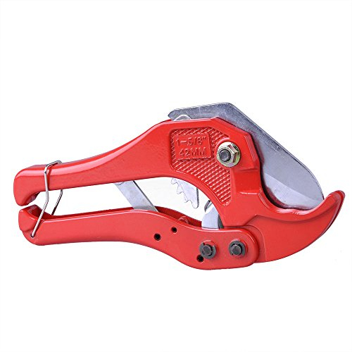 BE-Tool Kunststoff-Rohrabschneider, Kunststoff/Vinyl-Rohrschneider, 42 mm Schneiden, strapazierfähige Rohre und Rohrabschneider, 42 mm Werkzeug für PVC CPVC PEX PE PPR, H14129, rot