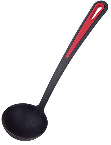 Westmark Louche: Cuillère à Soupe, résistant à la chaleur jusqu'à 270 °C, PPA, Longueur : 31,5 cm, Gallant Plus, Noir/rouge, 29562275