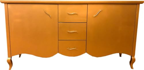 Casa Padrino cómoda Barroco con 2 Puertas y 3 cajones Oro 160 x 45 x H. 87 cm - Aparador Moderno Barroco - Muebles de Salón Barrocos