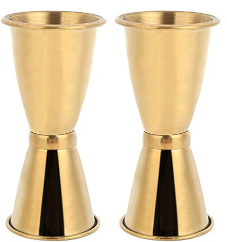 Bar Messbecher Edelstahl Vielseitiger Messbecher Weinglas Unze Tasse Cocktail Jigger Getränk Flüssigkeit Messgeräte Gold(L)
