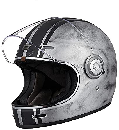 ORIGINE Full Face Integral Motorradhelm Vintage Retro Style Fiberglas Crash Helm ECE