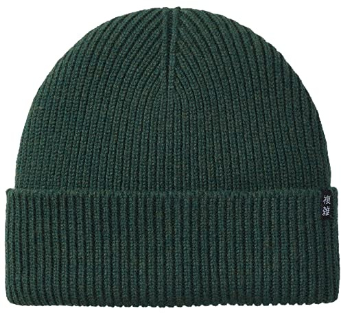Enter the Complex® Merino Vintermössa – Tao – 100 % merinoull, beanie, Watch Cap, stickad mössa, mjuk och elastisk, grovstickad dam och herr, Mörk oliv, one size