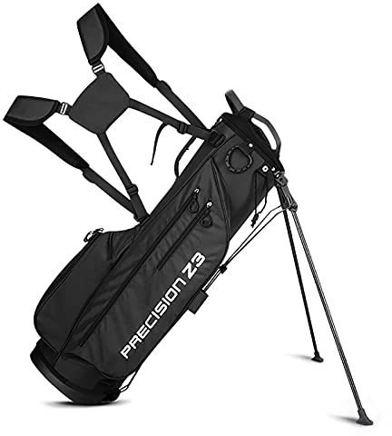 Yclty Golftasche Ständerbag mit Riemen und Ständer, Golf Cartbag Standbag Carry Trolley Bag - Schwarz/Blau/Grau