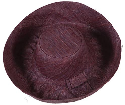 Miro Boho Chic - Sombrero Ibiza Medio. Practica y Chic Pamela de ala Media realizado en Rafia de Madagascar. Pamelas para Bodas y Tocados. Sombrero Playa Mujer Paja. Madrina Boda. (Marron)