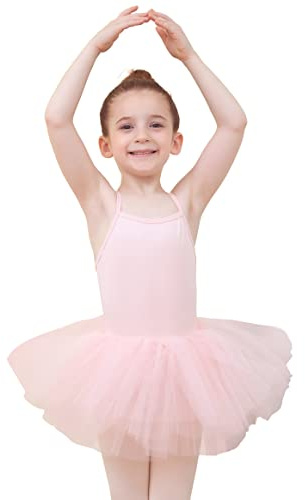Tancefair Filles Ballet vêtements Robe de Danse Filles Robe de Ballet Coton Coton Ballet Justaucorps Ballet Costume Danse Justaucorps avec Jupe Tutu