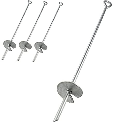 4X Erdanker Sturmsicherung 60 cm lang - Stahl Anker - Bodenanker für Zelte, Spielgeräte, Slackline