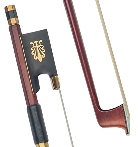 TSTS Geigenbogen 4/4 Geigen-/ Geigenbogen IPE Bogen Rundstab Schaffellgriff Ebenholz Frosch Gut Ausbalanciert (Size : 1)