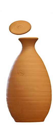 MOUTTA | Ollas/Oyas Céramique à enterrer en Argile 1,5 litres | Diffuseur/réservoir d'eau pour arrosage des Plantes | Irrigation Automatique par Goutte à Goutte