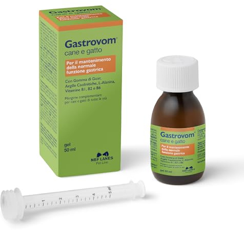 NBF Lanes | Gastrovom Cane e Gatto, Gel Appetibile 50 ml, per Il Mantenimento della Normale Funzionalità Gastrica